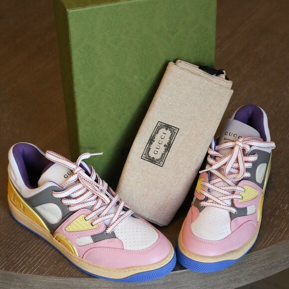 Women’s Multi-Color Gucci Basket Sneaker - Picture 1 of 13